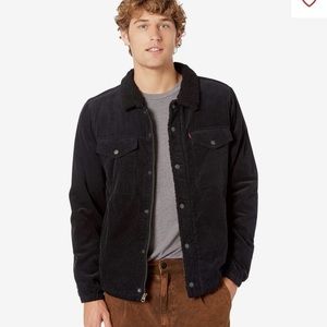 Levi’s Two-Pocket Corduroy Trucker Jacket Sherpa Lining Men’s S Women’s M